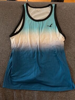 Boy’s Seagull Ombre Blue Tank Top